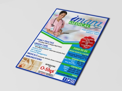 Business Flyer Design | Imara Medical | The Emergency Room Designs and Technology, Jamaica