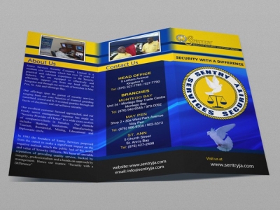 Brochure Design | Sentry Services Security | The Emergency Room Designs, Jamaica