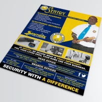 Business Flyer Design | Sentry Services Security | The Emergency Room Designs, Jamaica