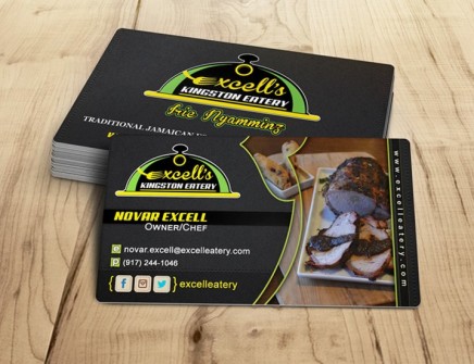 Business Card Design | Excell's Kingston Eatery | The Emergency Room Designs, Jamaica