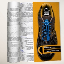 Print Advertisement | Lock Laces - Triathlete Magazine | ERdesigns | Jamaican Graphic Design