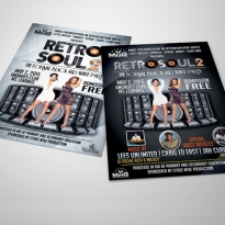 Event Flyer Design | Retro Soul 2 Flyer | The Emergency Room Designs, Jamaica