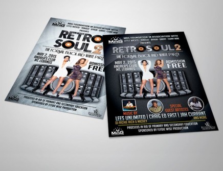 Event Flyer Design | Retro Soul 2 Flyer | The Emergency Room Designs, Jamaica
