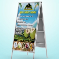 Signage | Excell's Kingston Beverage Food Menu Board | The Emergency Room Designs, Jamaica