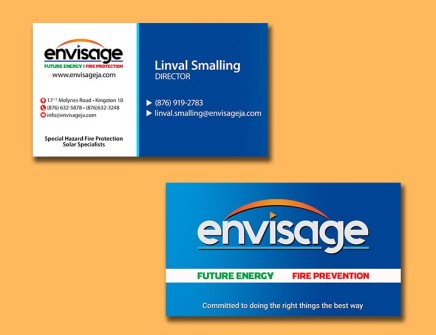 Business Card Design | Envisage Future Energy | ER Designs | Jamaica Graphic Design
