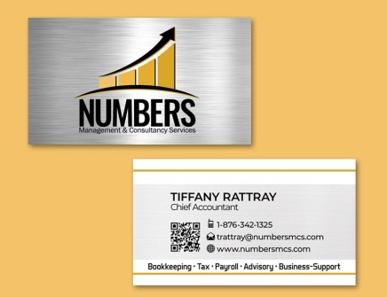 Business Card Design | Numbers Accounting | ER Designs | Jamaican Graphic Design