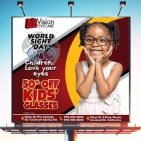 Signage Design | AB Vision Eyecare | World Sight Day Promotion | Billboard | ER Designs | Jamaican Graphic Design
