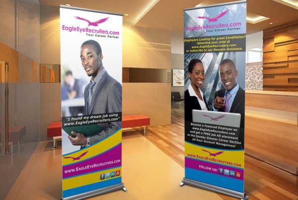 Signage | EagleEyeRecruiters Banner | The Emergency Room Designs and Technology, Jamaica