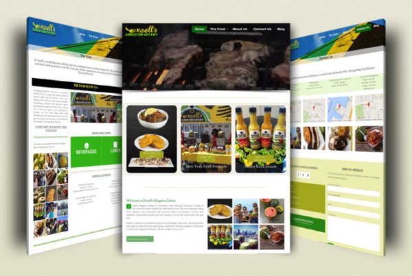 Website Design | Excell's Kingston Eatery | Jamaican Web Design