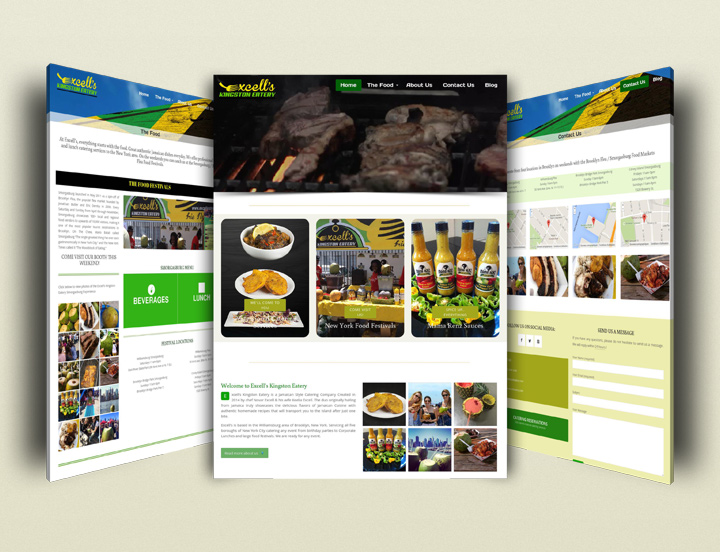 Website Design | Excell's Kingston Eatery | Jamaican Web Design