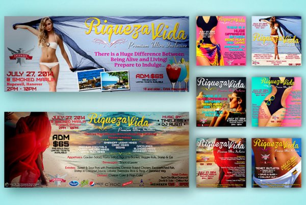 Event Flyer Design | Riqueza Vida | ERdesigns | Jamaican Graphic Design