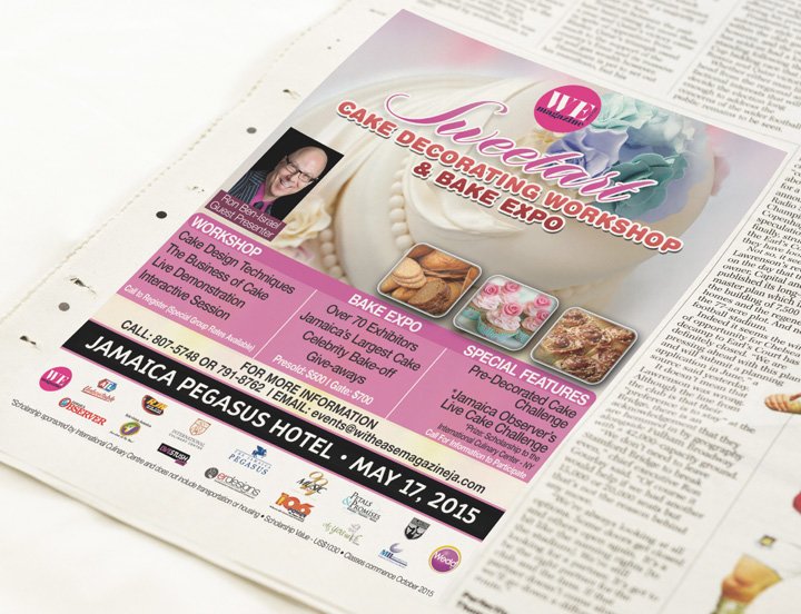 Print Advertisement |Newspaper Ad | With Ease Magazine - Sweetart | ERdesigns | Jamaican Graphic Design
