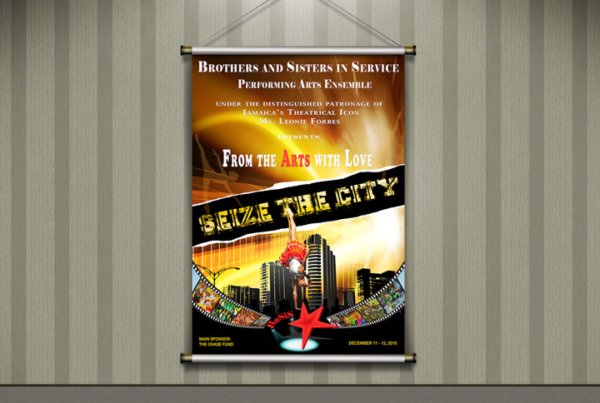 Signage | BaSiS Ensemble - Seize the City Banner | The Emergency Room Designs and Technology, Jamaica