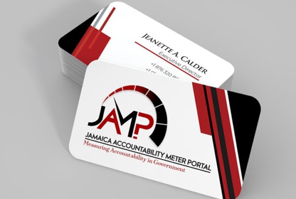 Business Card Design | Jamaica Accountability Meter Portal (JAMP) | ER Designs | Emergency Room Designs & Technology | Jamaican Graphic Design | Branding