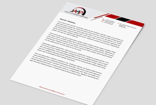 Custom Stationery | Letterhead | Jamaica Accountability Measurement Portal (JAMP) | ER Designs | Jamaica