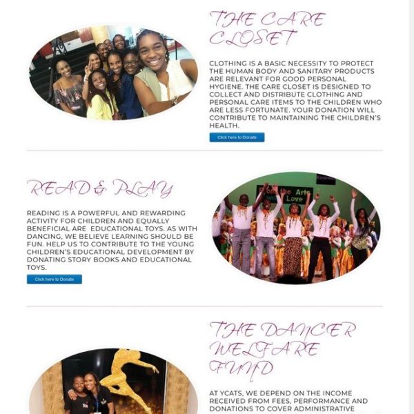Website Design | Ycats Dance Studio | ER Designs | Jamaican Website Design | Web Design | WordPress