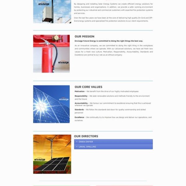 Website Design | Envisage Future Energy Website | ER Designs | Jamaican Website Design | Web Design | WordPress