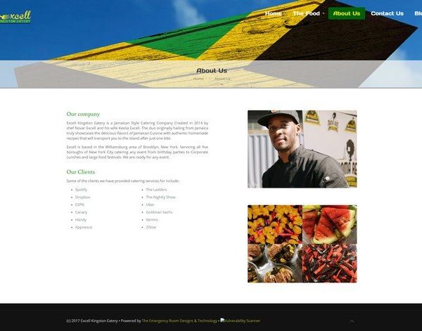 Website Design | Excell Kingston Eatery | ER Designs | Jamaican Website Design | Web Design | WordPress