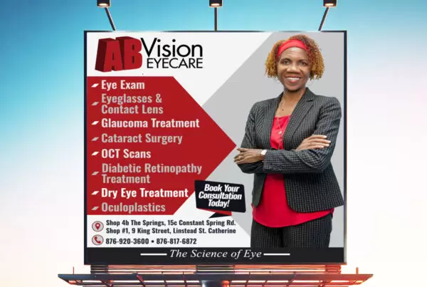 Signage Design | AB Vision Eyecare | Billboard | ER Designs | Jamaican Graphic Design